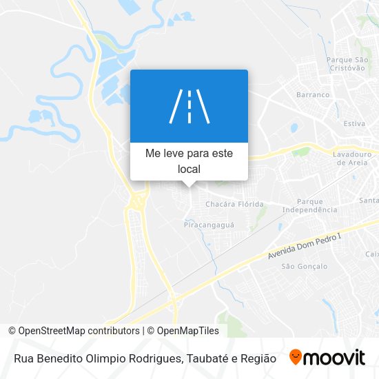 Rua Benedito Olimpio Rodrigues mapa