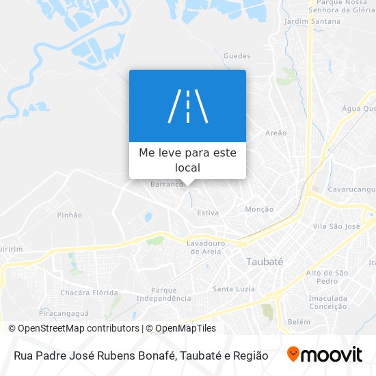 Rua Padre José Rubens Bonafé mapa