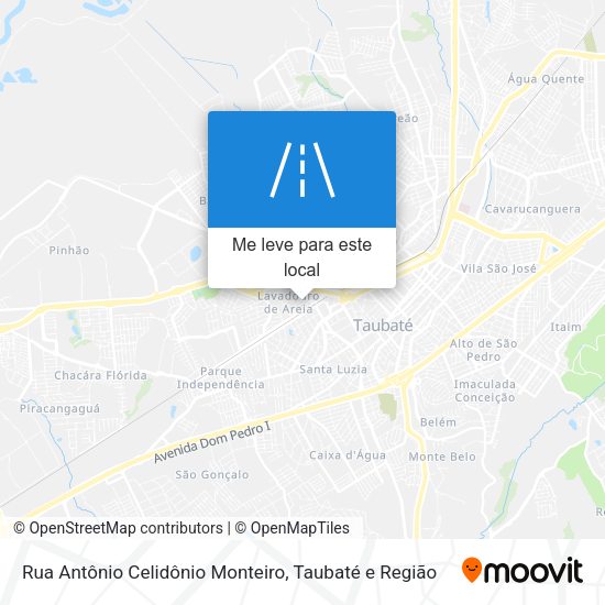 Rua Antônio Celidônio Monteiro mapa
