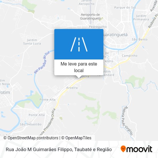 Rua João M Guimarães Filippo mapa