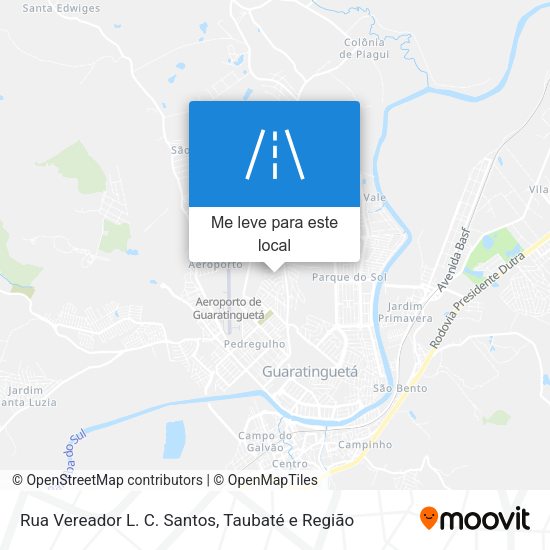 Rua Vereador L. C. Santos mapa