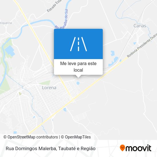 Rua Domingos Malerba mapa