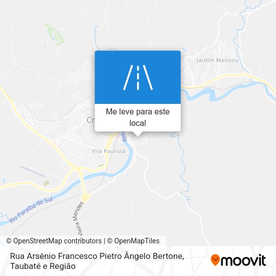 Rua Arsênio Francesco Pietro Ângelo Bertone mapa