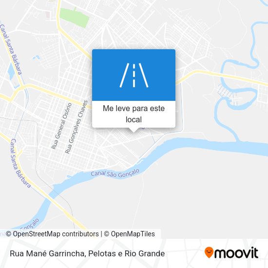 Rua Mané Garrincha mapa