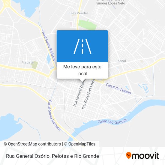 Rua General Osório mapa