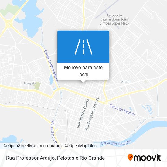 Rua Professor Araujo mapa