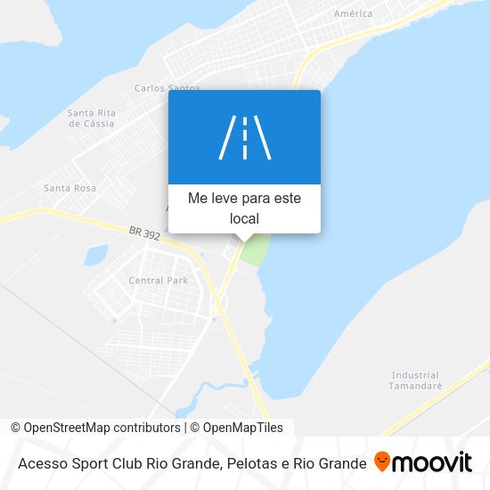 Acesso Sport Club Rio Grande mapa