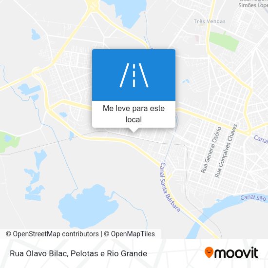 Rua Olavo Bilac mapa
