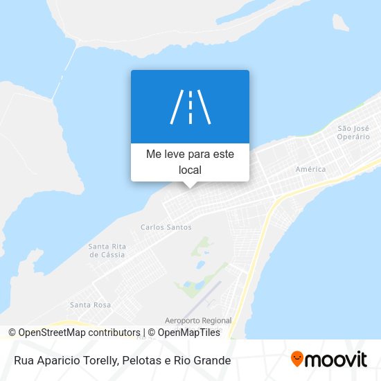 Rua Aparicio Torelly mapa