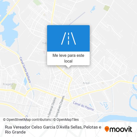 Rua Vereador Celso Garcia D'Avilla Sellas mapa