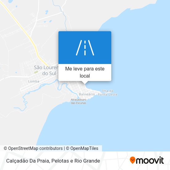 Calçadão Da Praia mapa