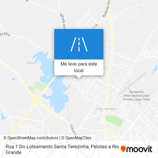 Rua 1 Do Loteamento Santa Terezinha mapa
