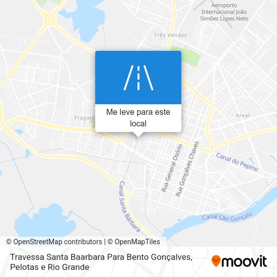 Travessa Santa Baarbara Para Bento Gonçalves mapa