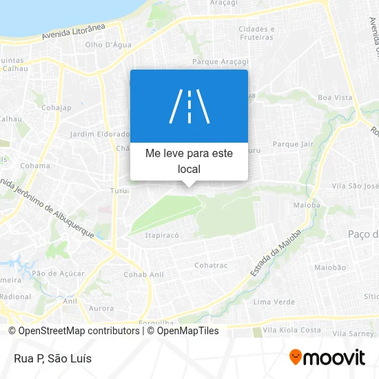Rua P mapa