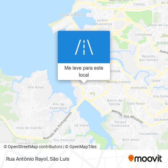 Rua Antônio Rayol mapa