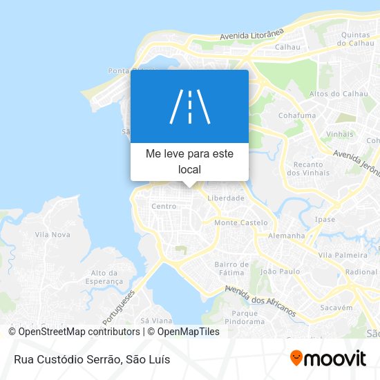 Rua Custódio Serrão mapa
