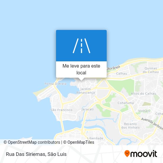 Rua Das Siriemas mapa