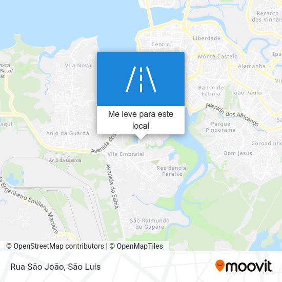 Rua São João mapa