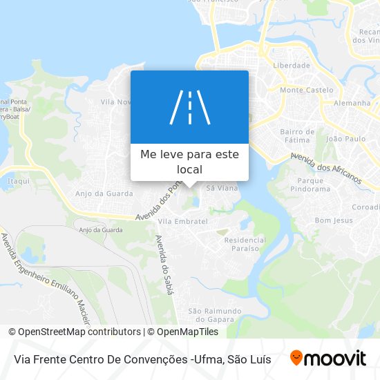 Via Frente Centro De Convenções -Ufma mapa