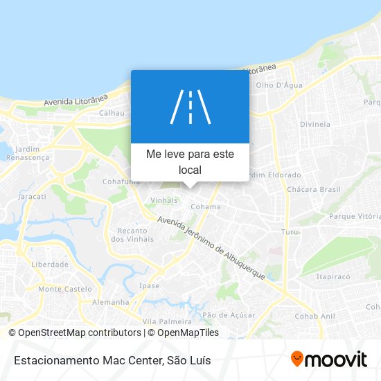 Estacionamento Mac Center mapa