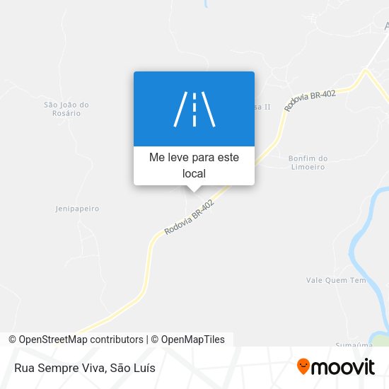 Rua Sempre Viva mapa