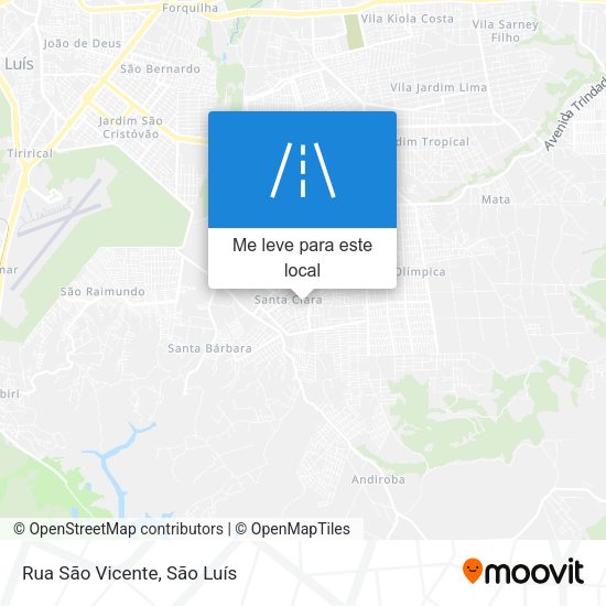 Rua São Vicente mapa