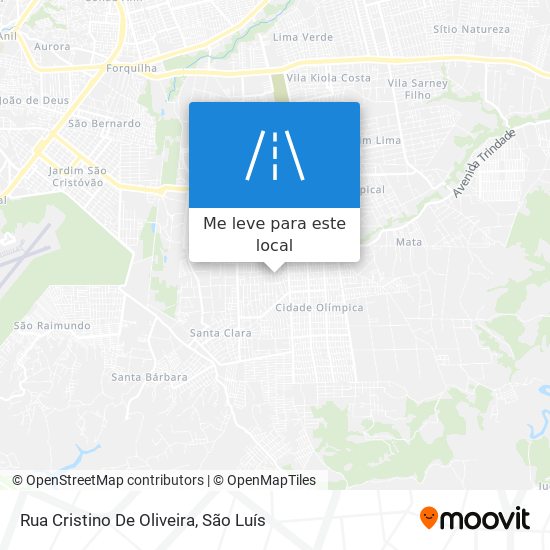 Rua Cristino De Oliveira mapa