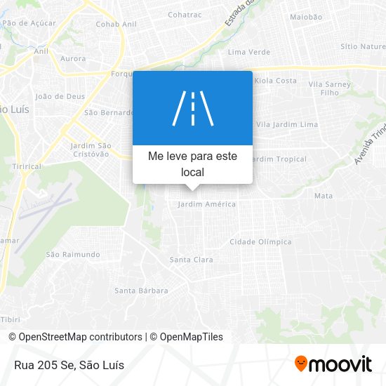 Rua 205 Se mapa