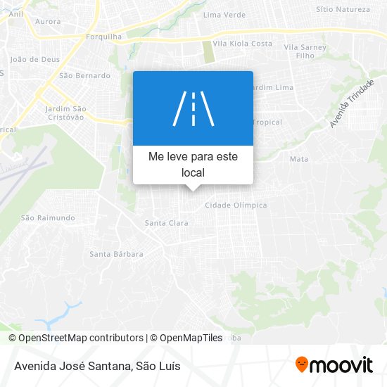 Avenida José Santana mapa