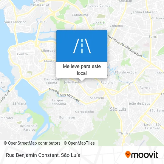 Rua Benjamin Constant mapa