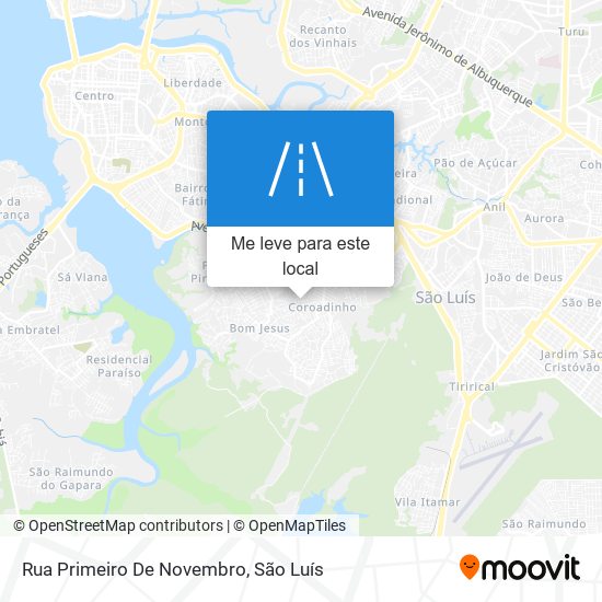 Rua Primeiro De Novembro mapa