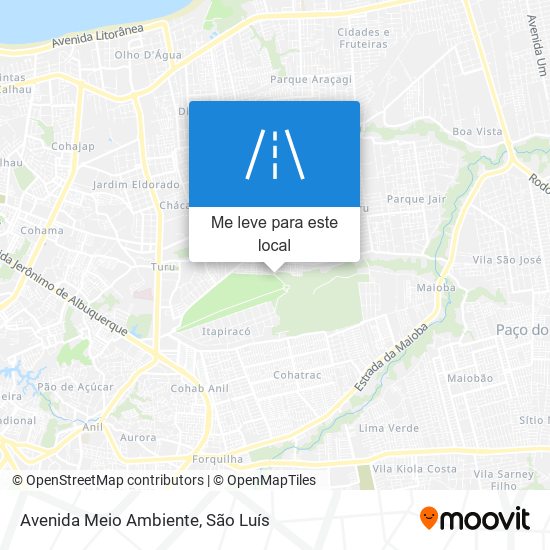 Avenida Meio Ambiente mapa