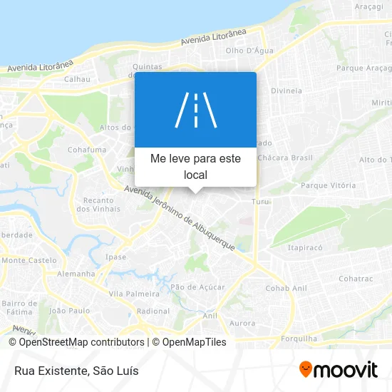 Rua Existente mapa