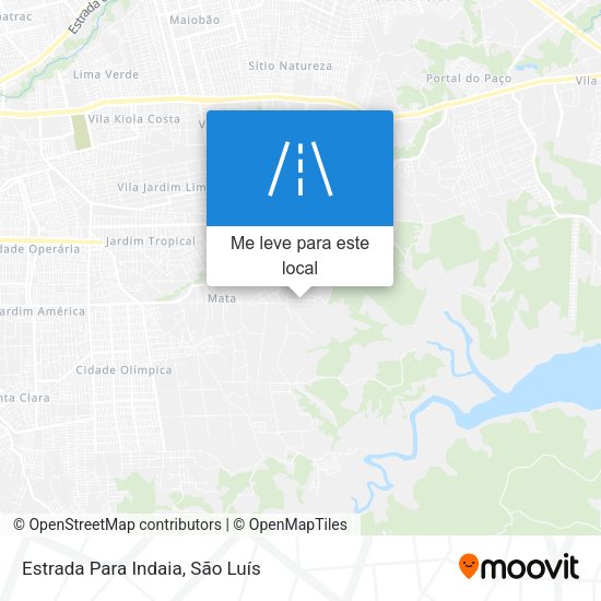Estrada Para Indaia mapa