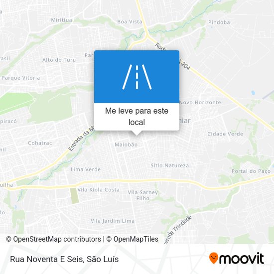 Rua Noventa E Seis mapa