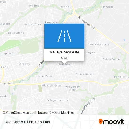 Rua Cento E Um mapa