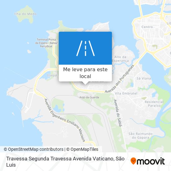 Travessa Segunda Travessa Avenida Vaticano mapa