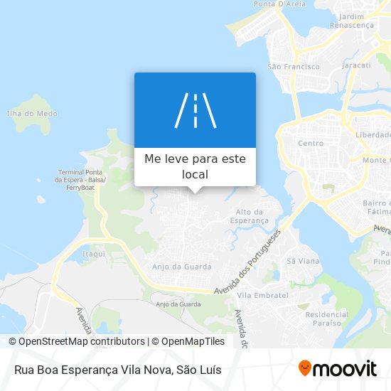 Rua Boa Esperança Vila Nova mapa