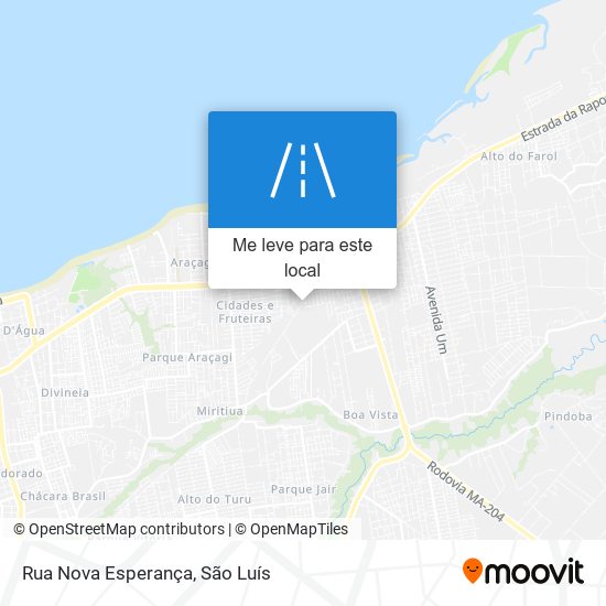 Rua Nova Esperança mapa