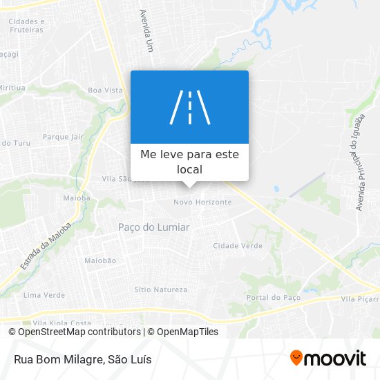 Rua Bom Milagre mapa