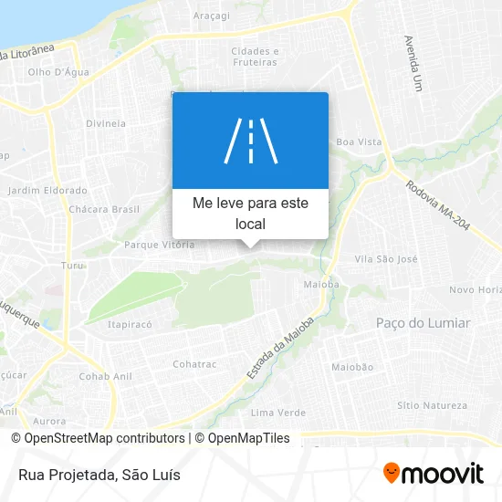 Rua Projetada mapa