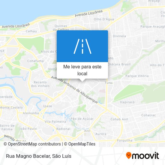 Rua Magno Bacelar mapa