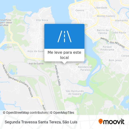 Segunda Travessa Santa Tereza mapa