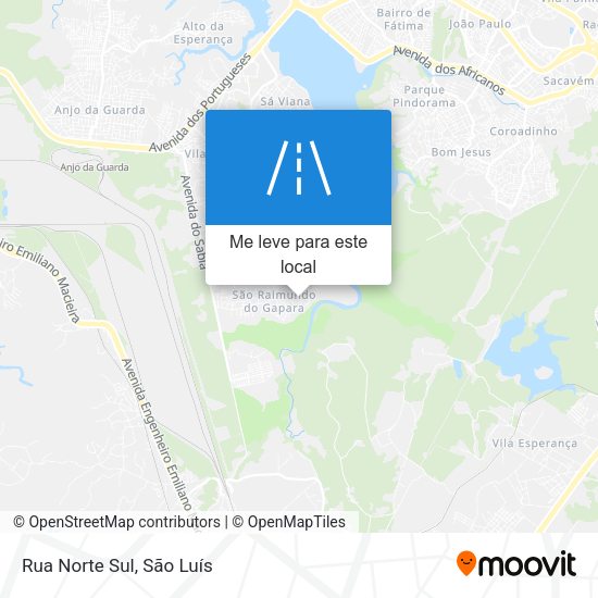 Rua Norte Sul mapa