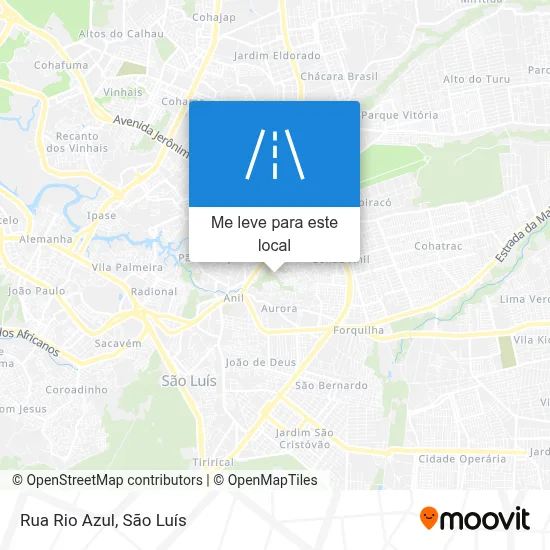 Rua Rio Azul mapa