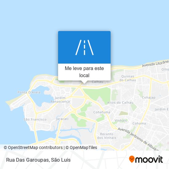 Rua Das Garoupas mapa