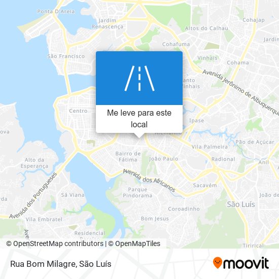 Rua Bom Milagre mapa