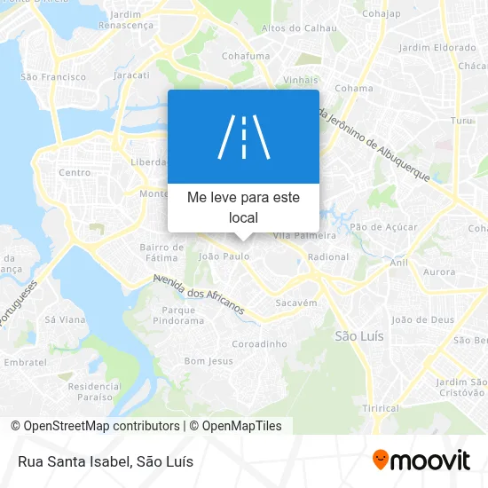 Rua Santa Isabel mapa