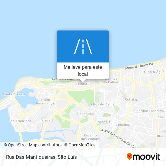 Rua Das Mantiqueiras mapa