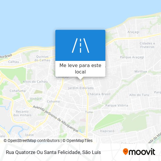 Rua Quatorze Ou Santa Felicidade mapa